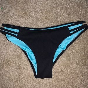 Black Ribbed Bikini Bottoms
